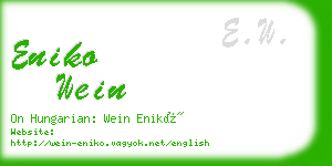 eniko wein business card